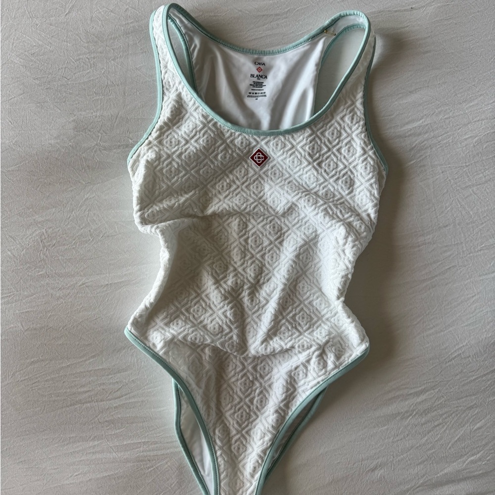 CASABLANCA JACQUARD MONOGRAM SWIMSUIT